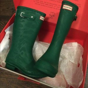 NEW HUNTER insulated-hyper green kids rain boots